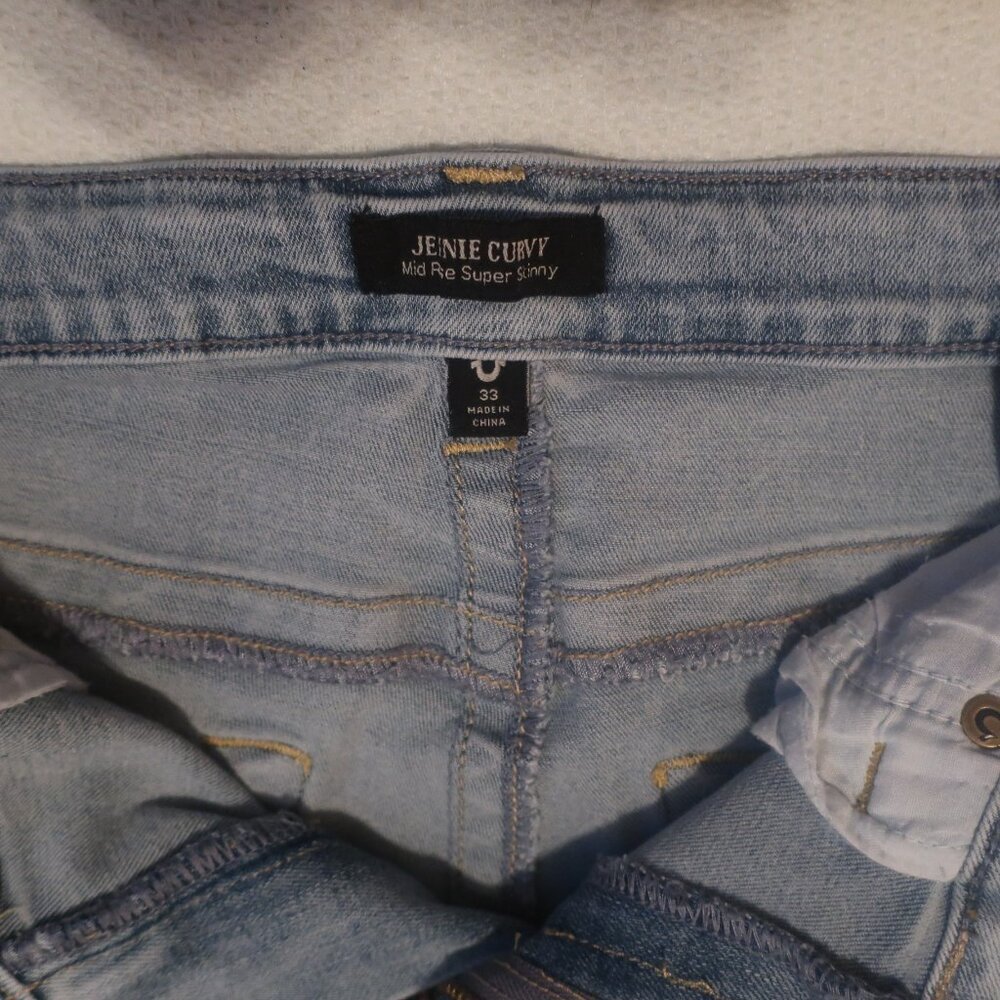 True Religion Light Wash Stretch Skinny Jeans Jeggings Size 18 - Picture 2 of 3
